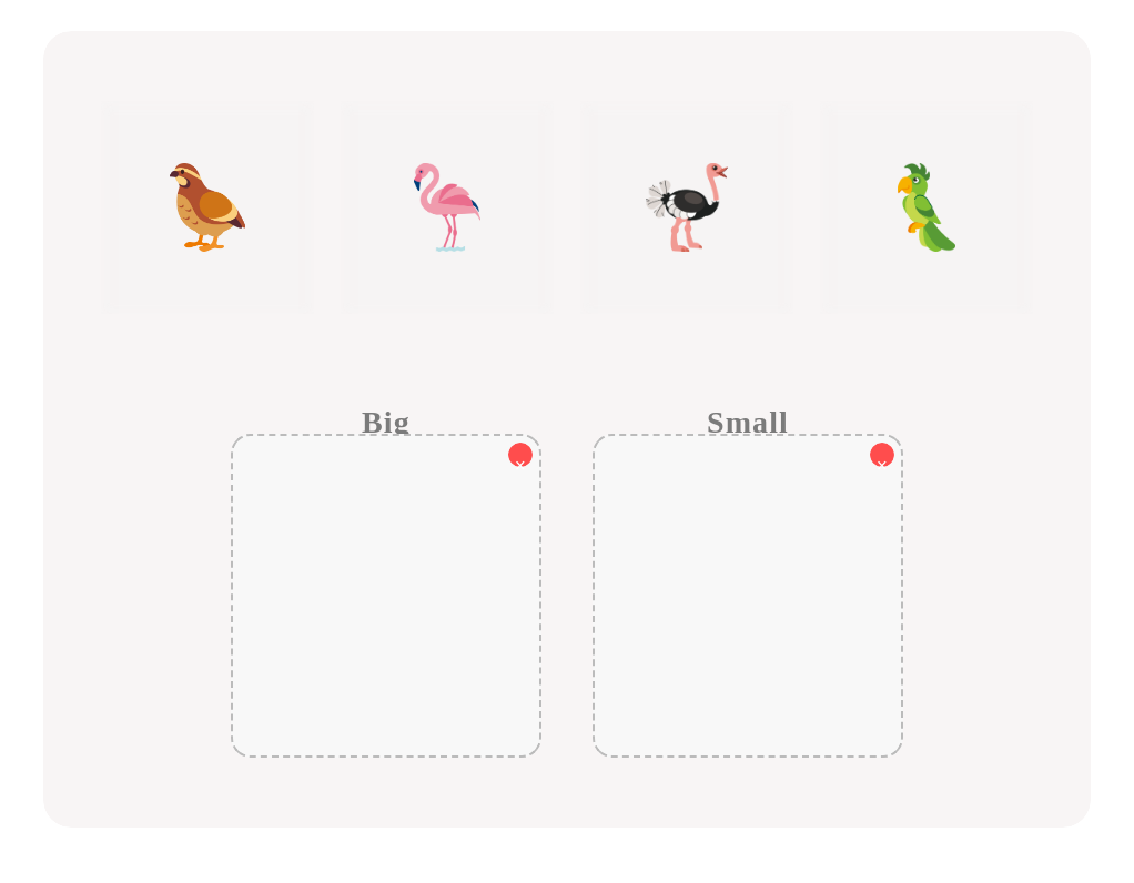 Sort Cute Birds by Size!