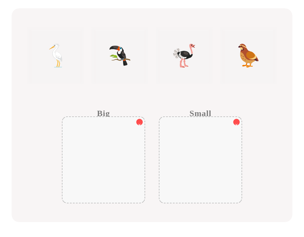 Sort Cute Birds by Size!