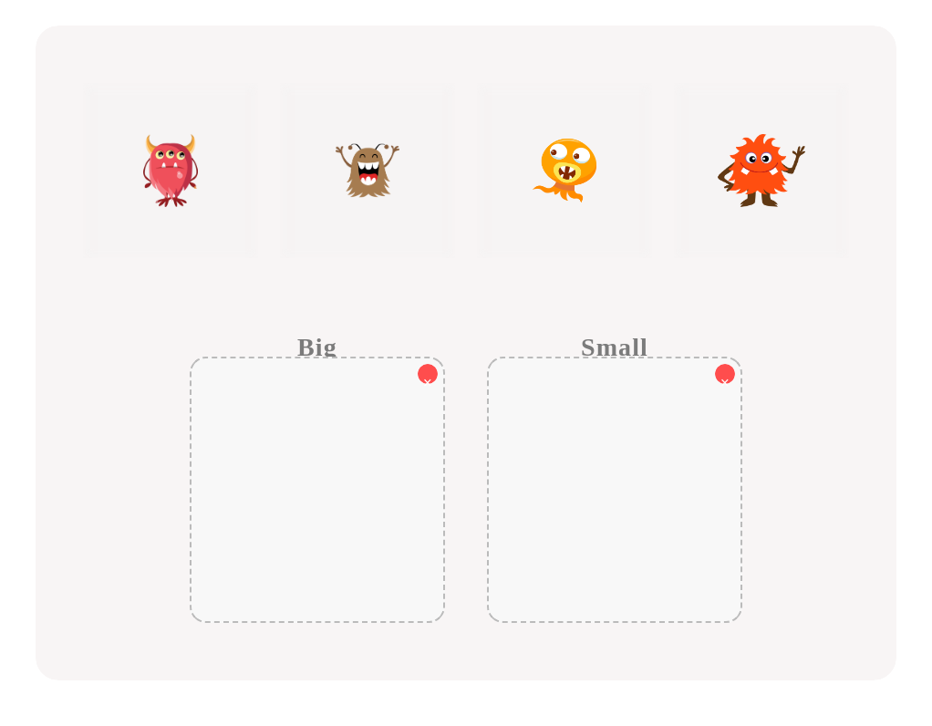 Sort Cute Monsters by Size!