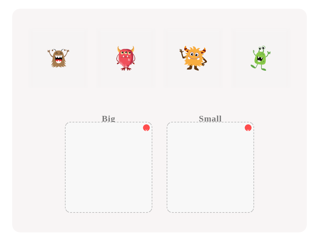 Sort Cute Monsters by Size!