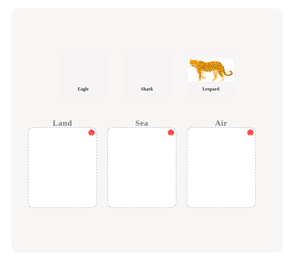 Sort the animals by their habitats!