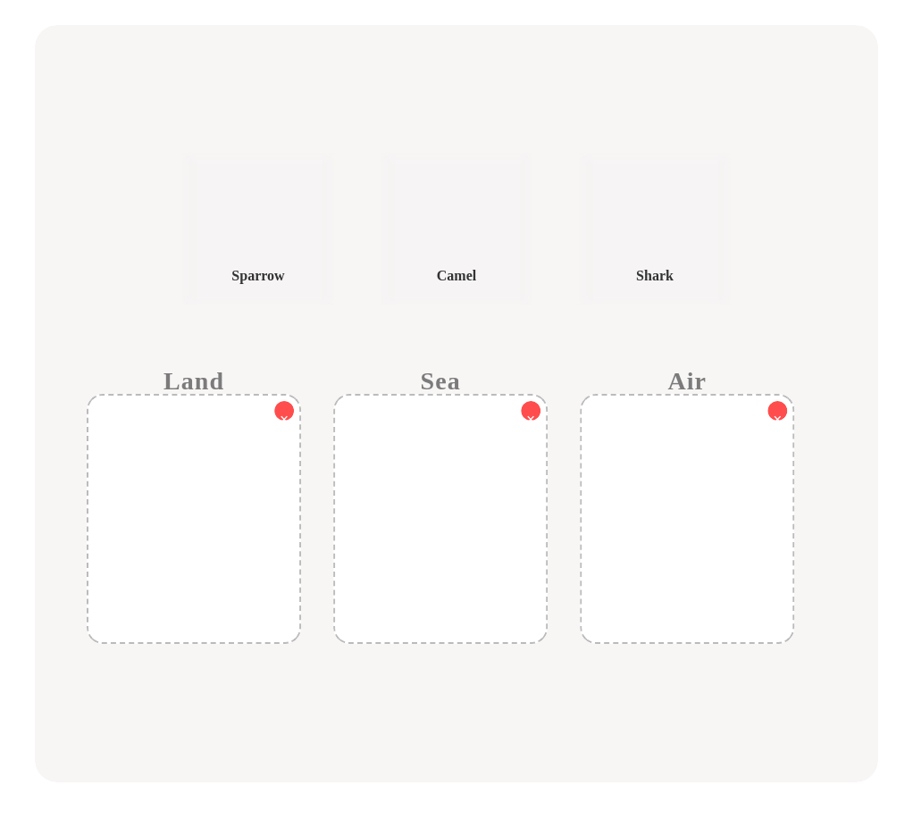 Sort the animals by their habitats!