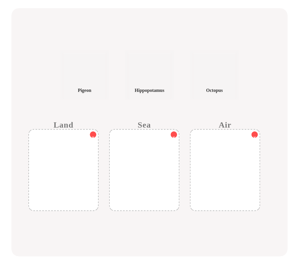 Sort the animals by their habitats!