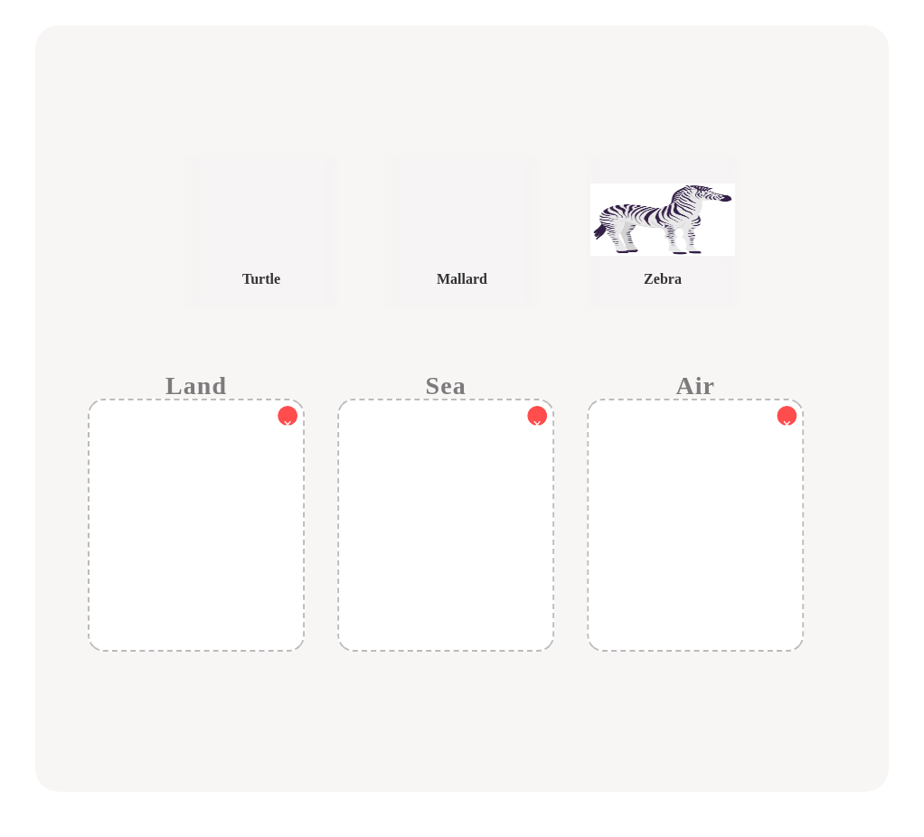 Sort the animals by their habitats!