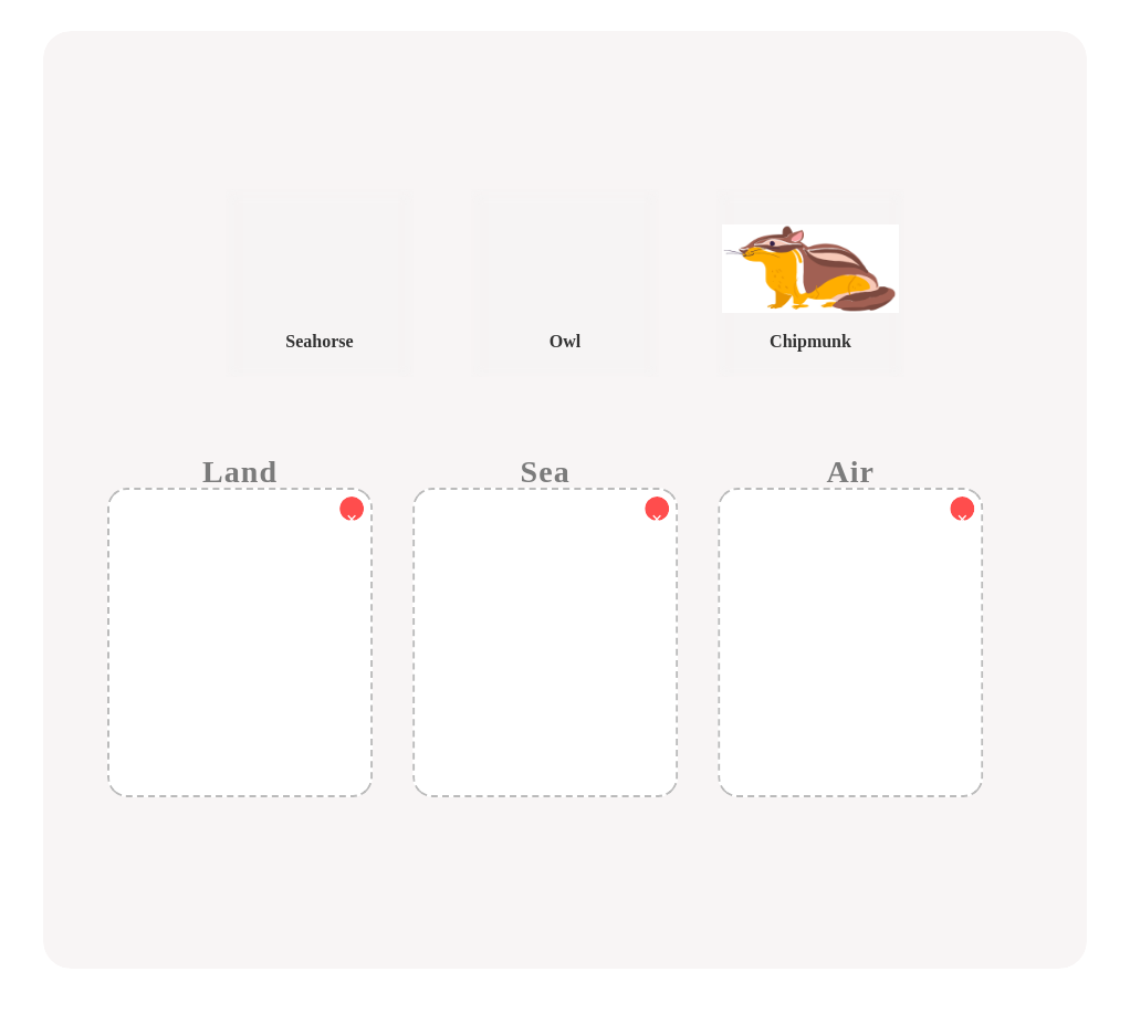 Sort the animals by their habitats!