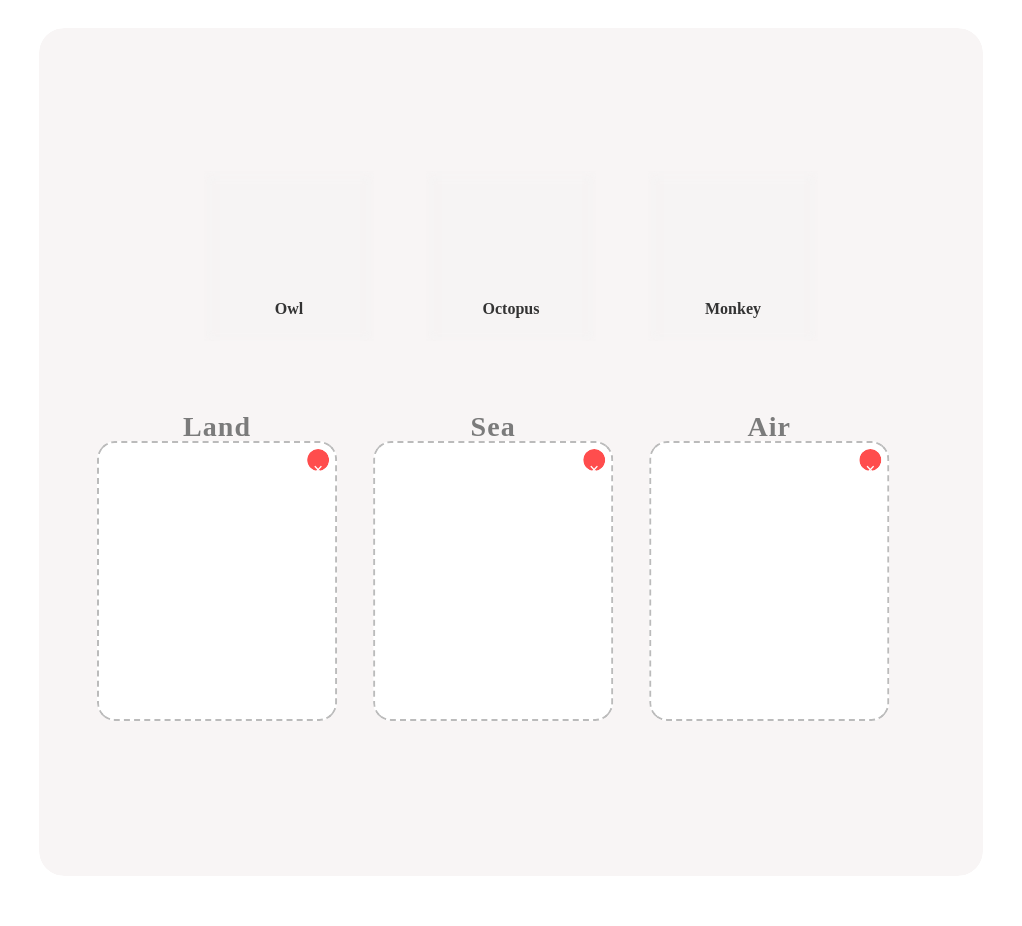 Sort the animals by their habitats!