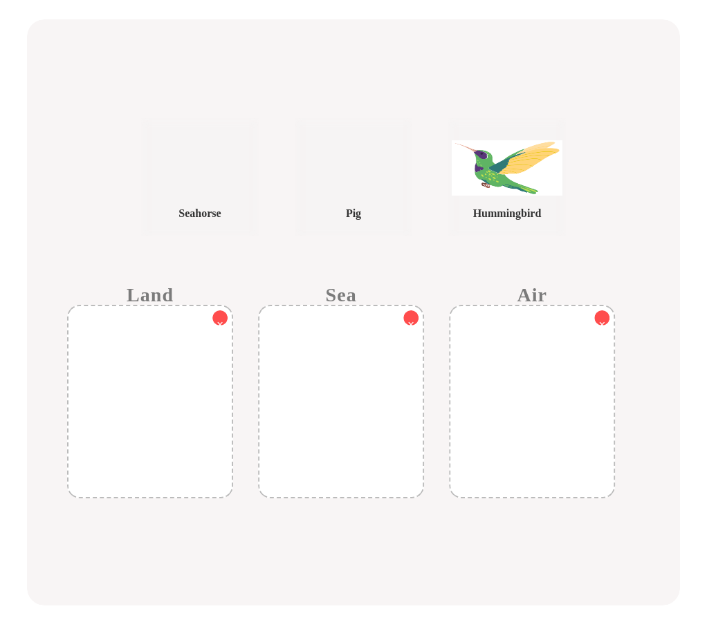 Sort the animals by their habitats!