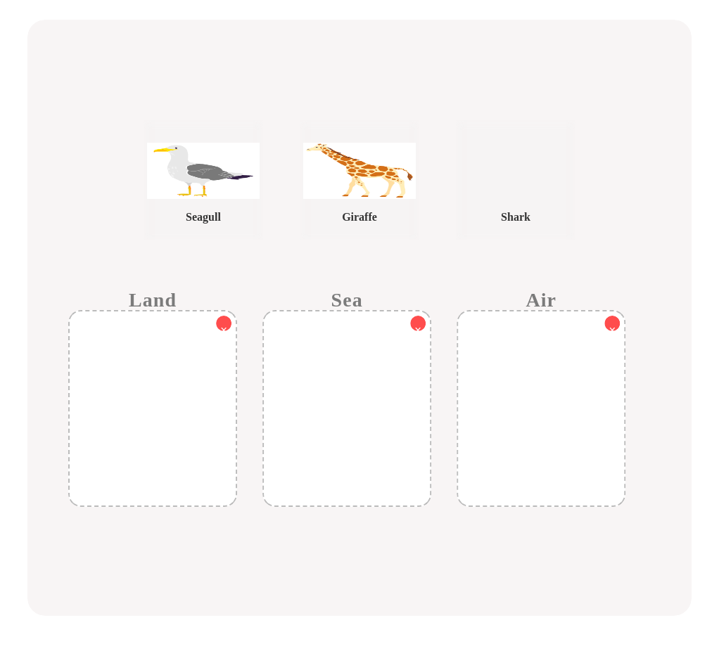 Sort the animals by their habitats!