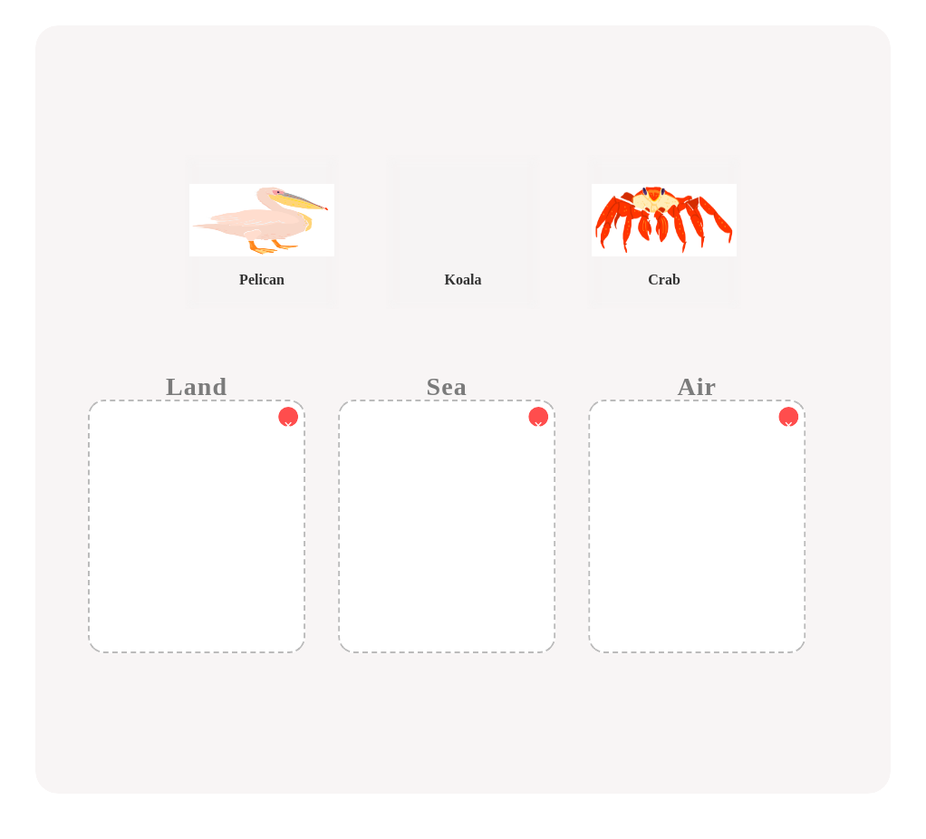 Sort the animals by their habitats!