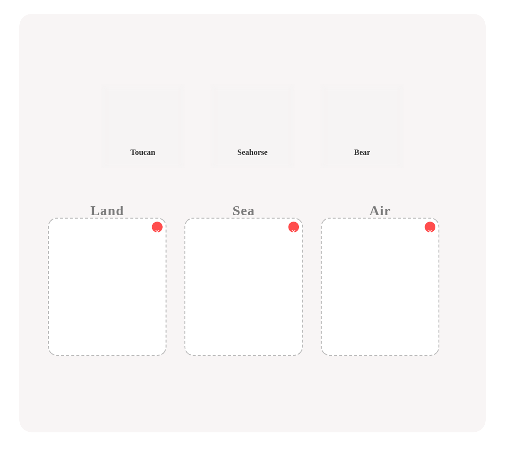 Sort the animals by their habitats!