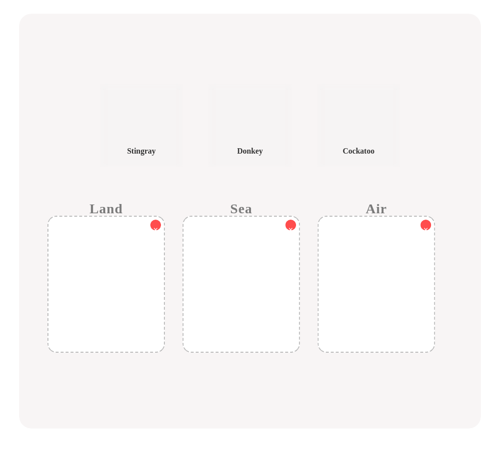 Sort the animals by their habitats!