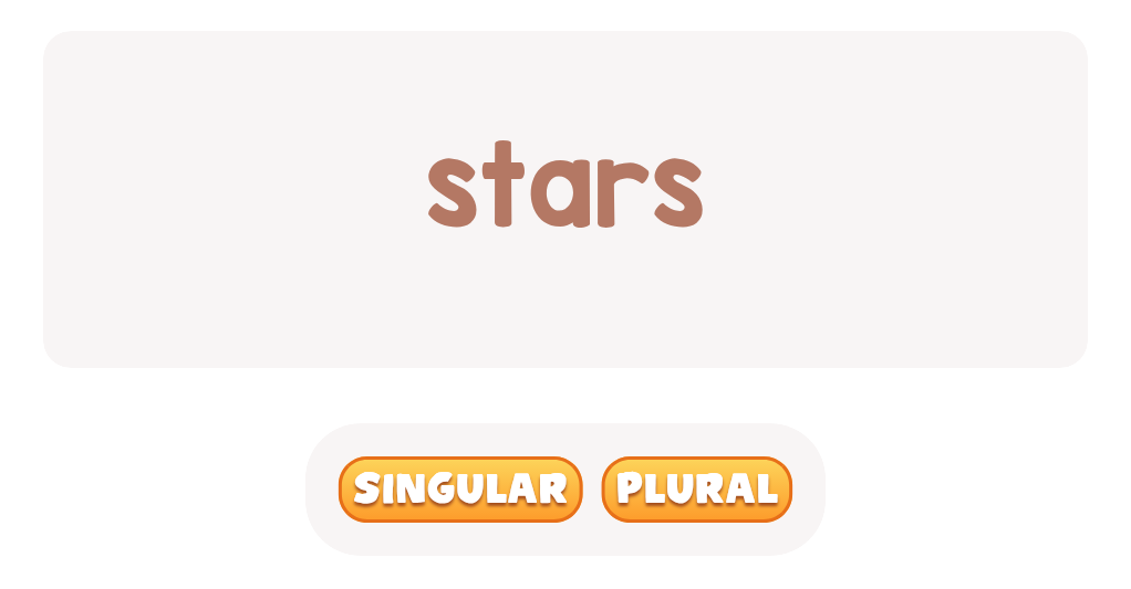 'stars': singular or plural?