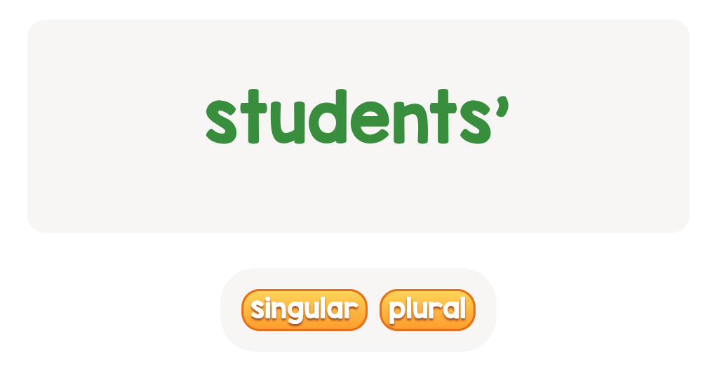 'students’' belongs to many – is it singular or plural possessive?