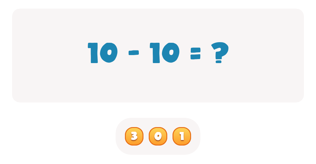 Subtracting Ten Worksheet: Find the Difference for 10 - 10