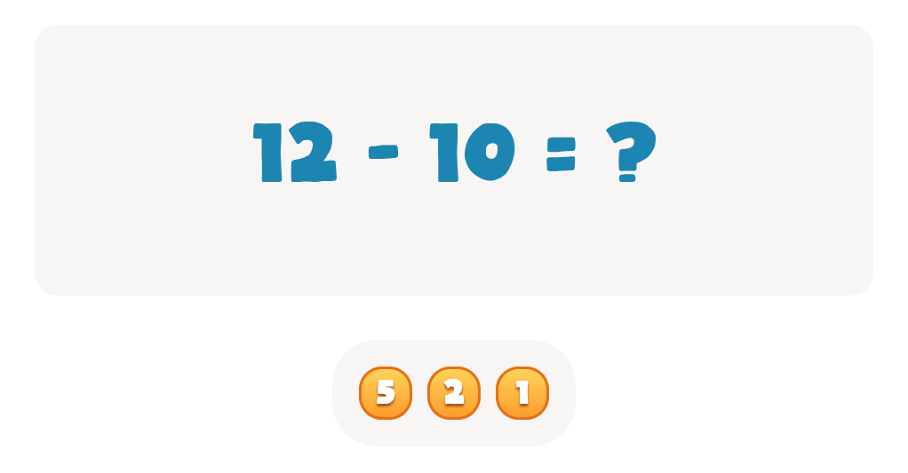 Subtracting Ten Worksheet: Find the Difference for 12 - 10