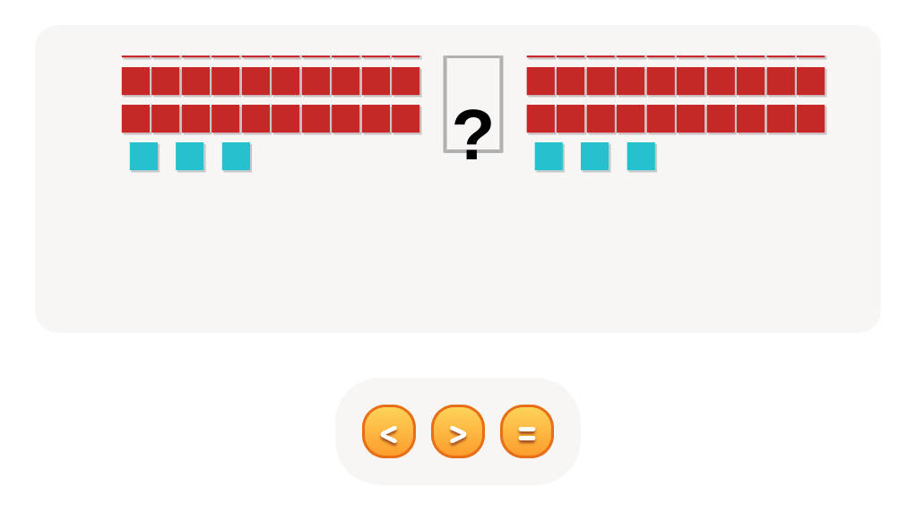 Tap <, >, or = : Compare the Numbers and Choose the Correct Sign!