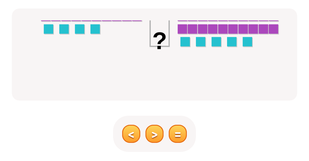Tap <, >, or = : Compare the Numbers and Choose the Correct Sign!