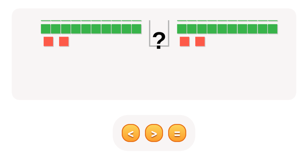 Tap <, >, or = : Compare the Numbers and Choose the Correct Sign!