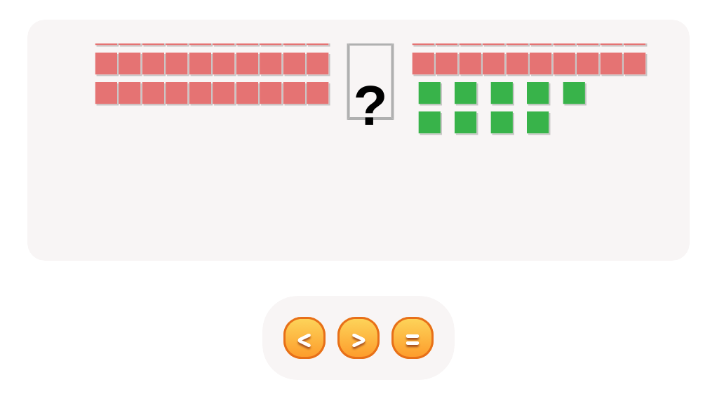 Tap <, >, or = : Compare the Numbers and Choose the Correct Sign!