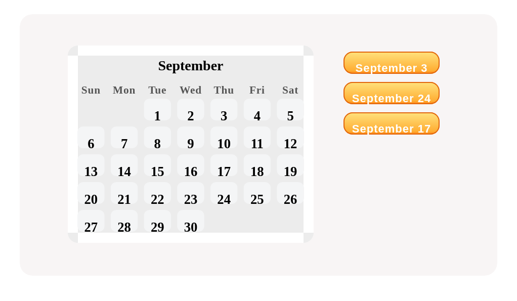Tap the last Thursday of September.