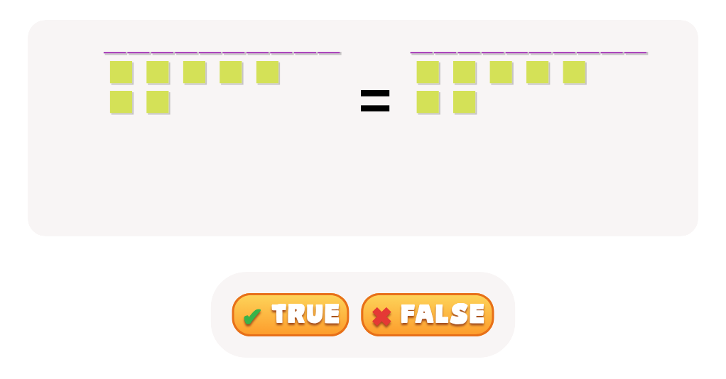 TRUE or FALSE: Compare Numbers 2-Digit Numbers