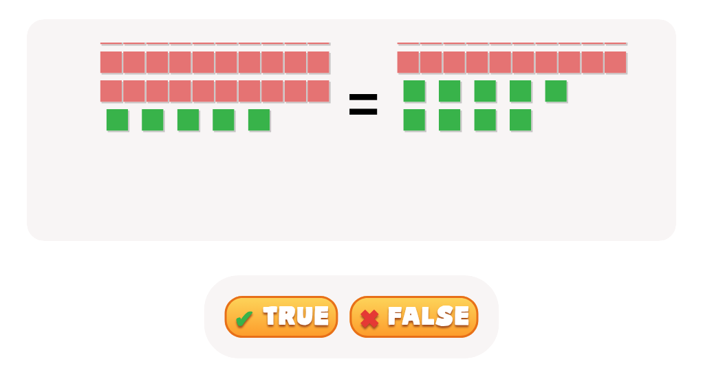 TRUE or FALSE: Compare Numbers 2-Digit Numbers