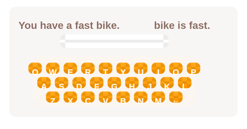 Type the possessive adjective that completes the sentence.