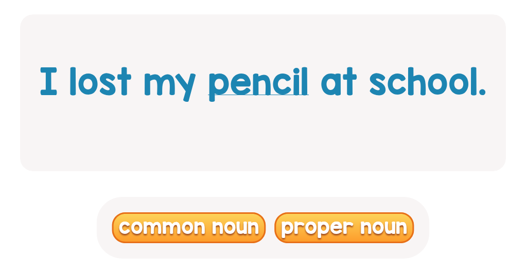 Underline Test: Proper or Common Noun?