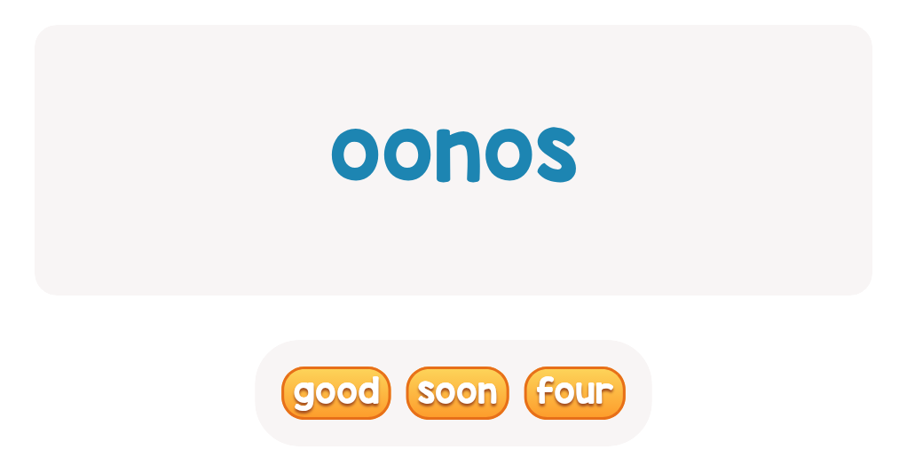 Unscramble the Word in Sight Words for Kindergarten