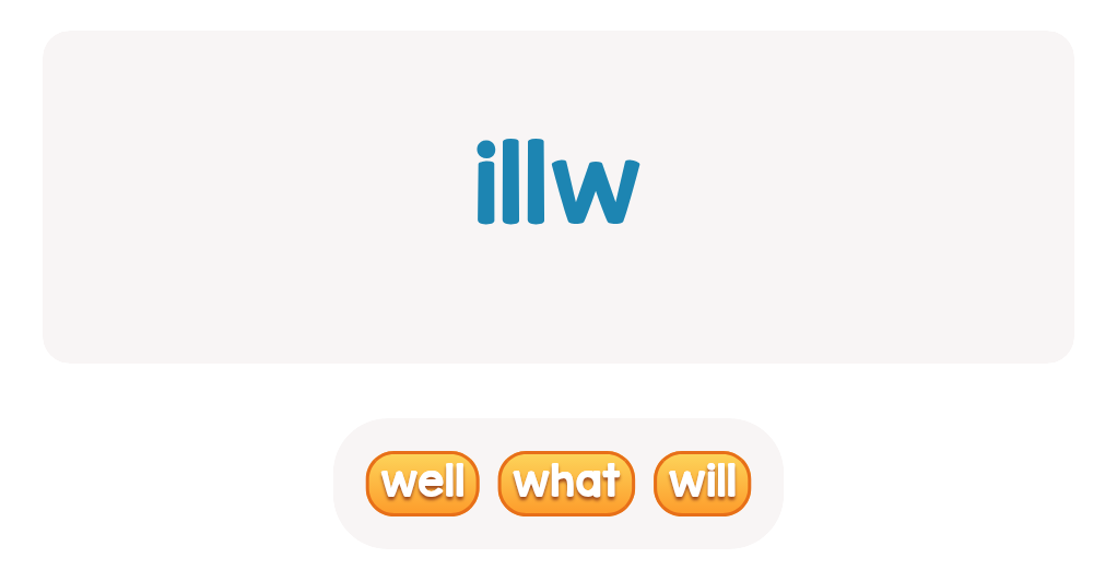 Unscramble the Word in Sight Words for Kindergarten