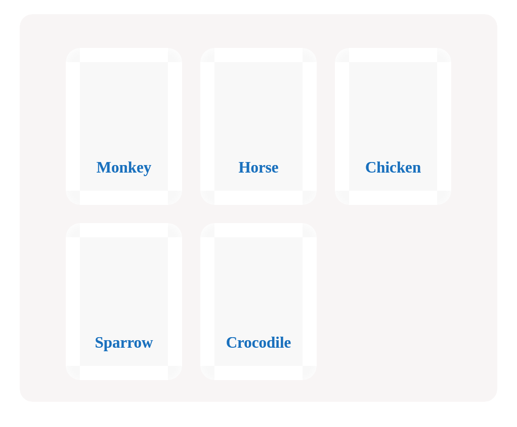 Which are the mammals?