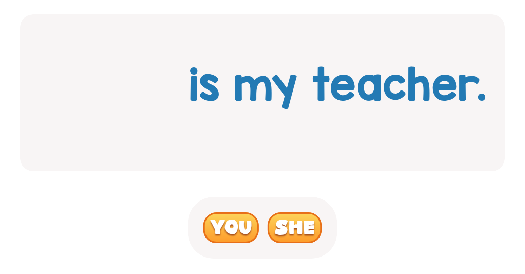 Which word fits for the teacher in this sentence?