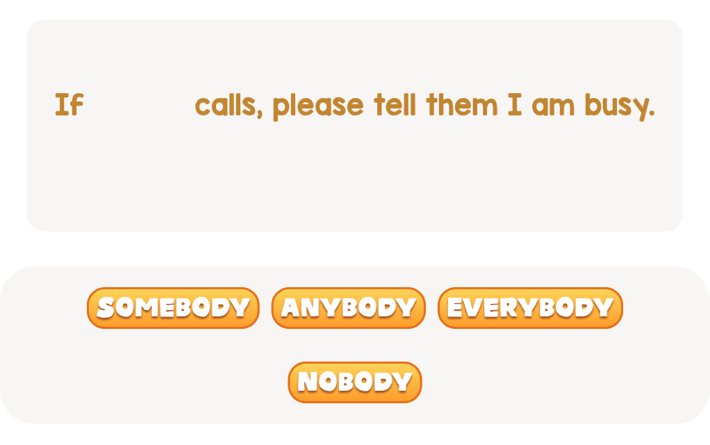 Which word fits when you mean any person could call?