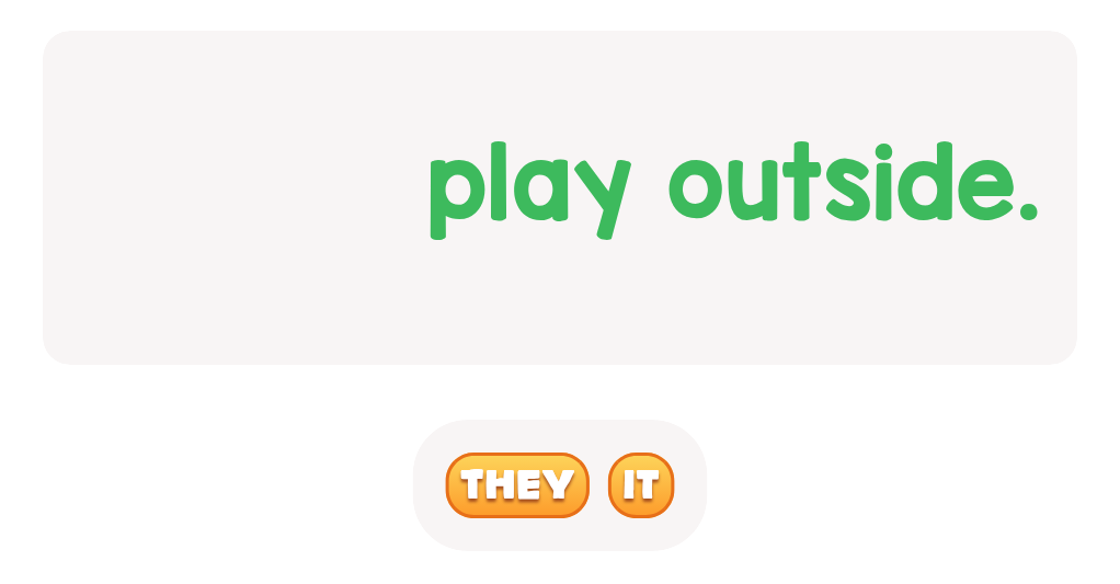 Which word means lots of people are playing?