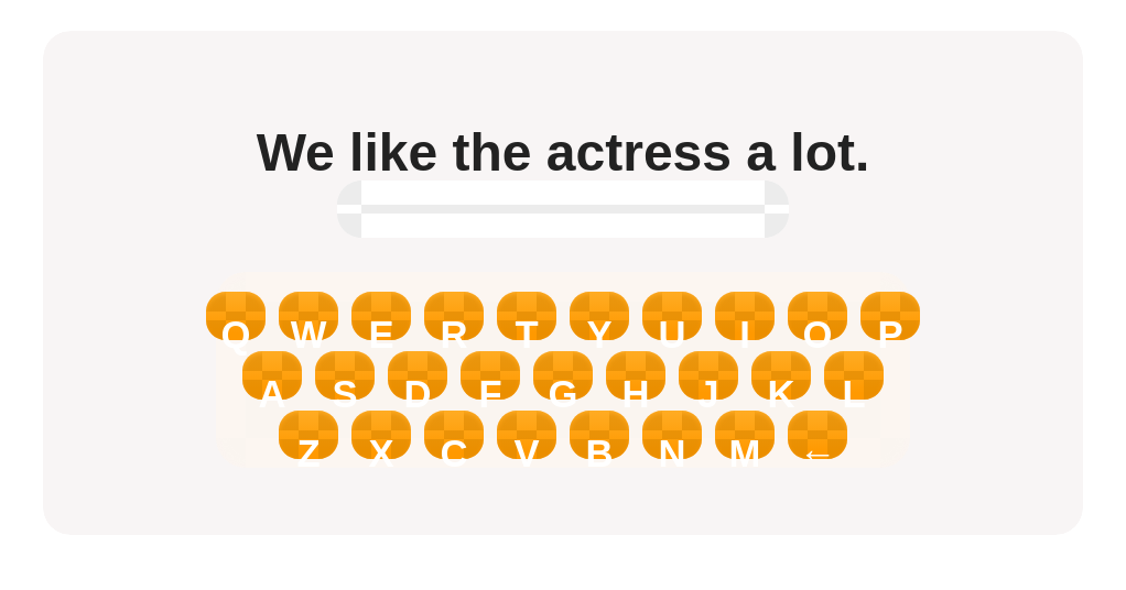 Whom do we like? Use a pronoun to replace the noun marked in the sentence.