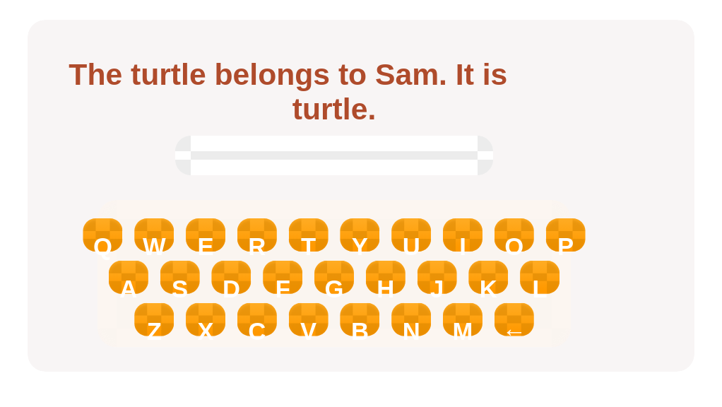 Write the possessive adjective for the blank space.