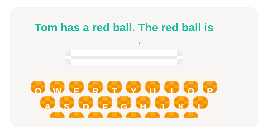 Write the possessive pronoun needed for the ball.