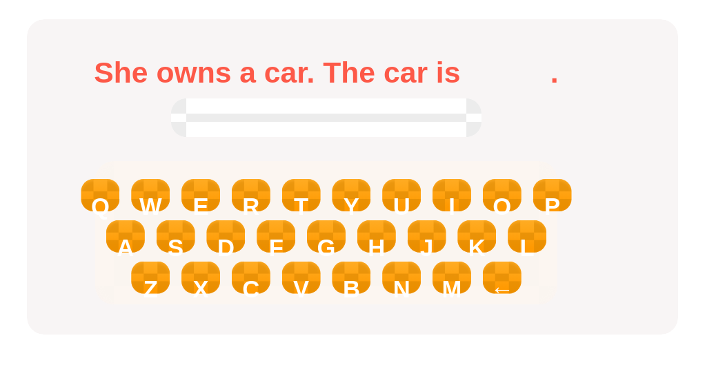 Write the possessive pronoun that completes the sentence.