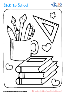 Back to School Coloring Page 9