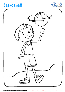 Boy Playing Basketball coloring page