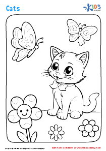 Cat Coloring Page 4