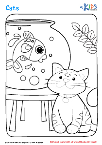 Cat Coloring Page 6