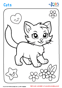 Cat Coloring Page 8