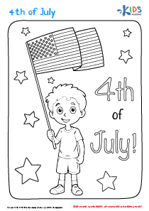 Star Spangled Banner Coloring Page for Kids