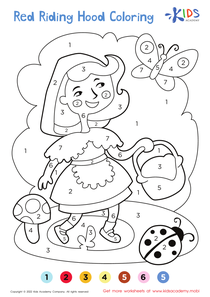 Little Red Riding Hood – Coloring by Numbers
