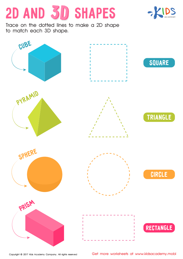 2D and 3D Shapes Worksheet