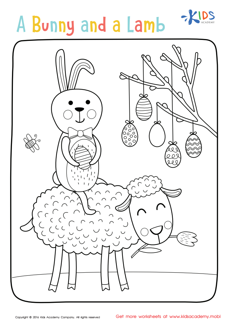 Colors of Easter - Easter Bunny Coloring Page