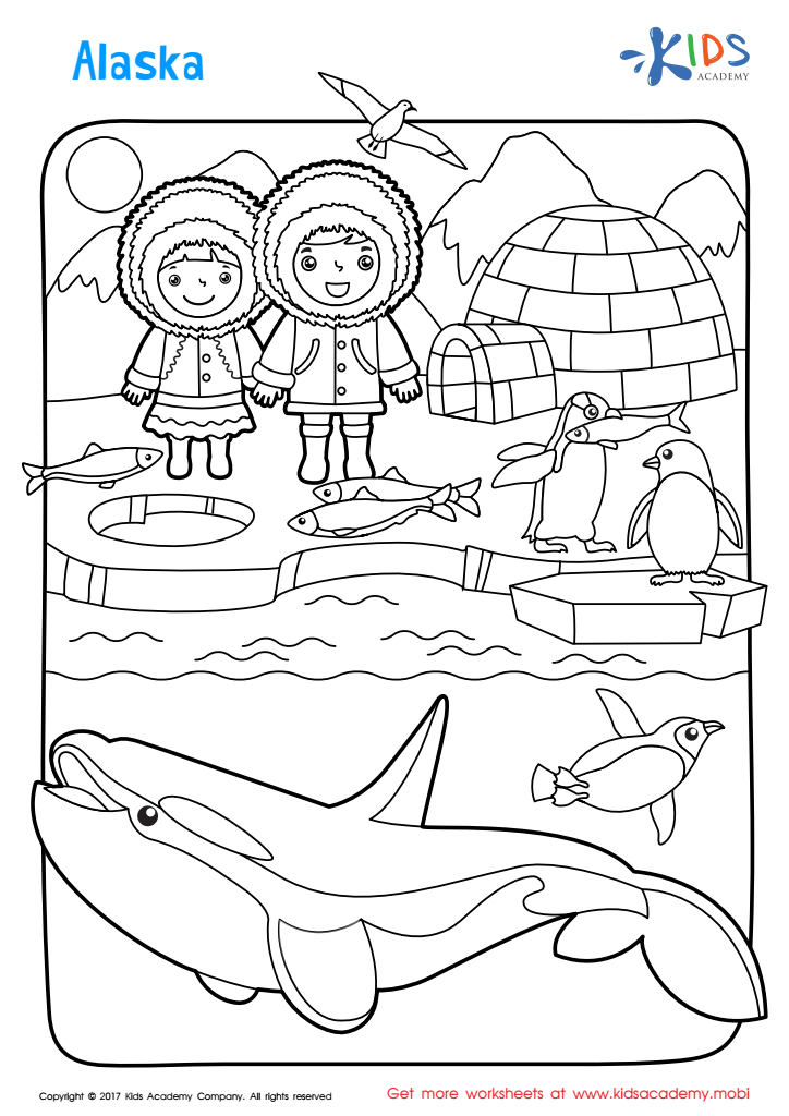 Alaska Coloring Page