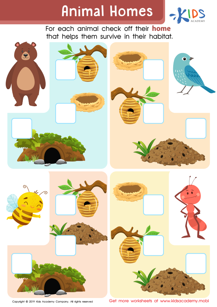 Kindergarten Plant and Animal Worksheets for kids