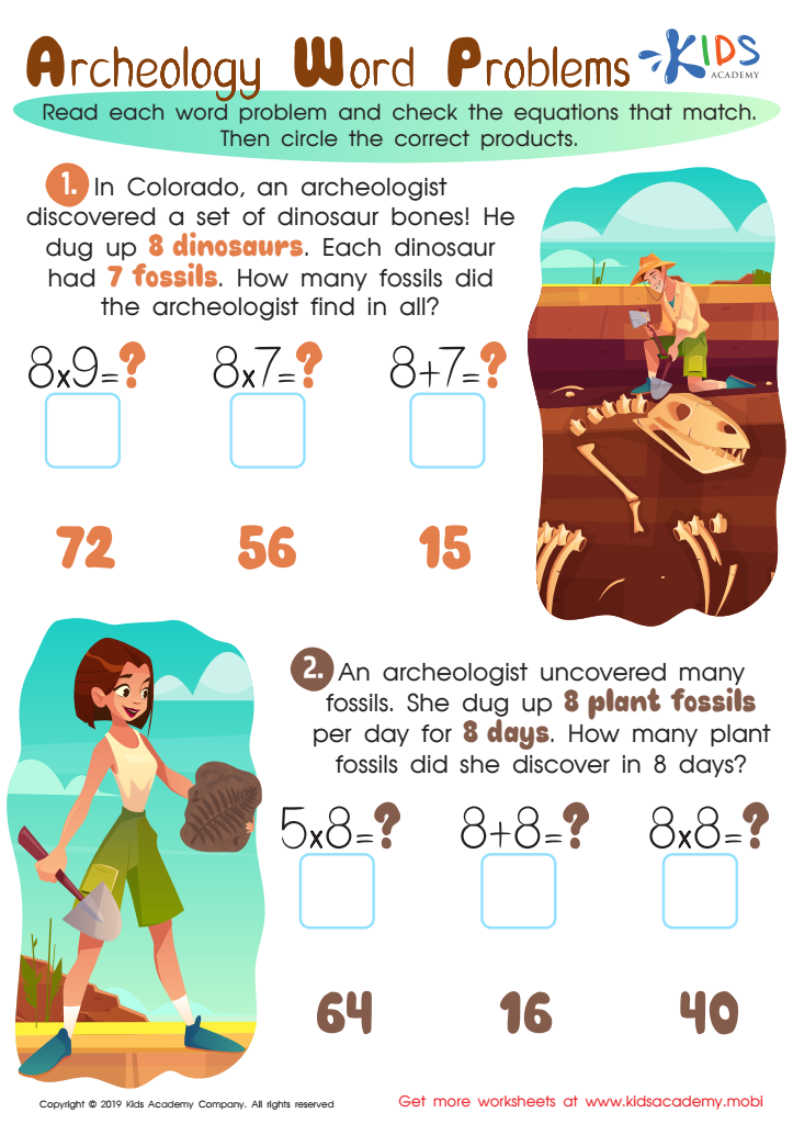 archeology-word-problems-worksheet-for-kids-answers-and-completion-rate